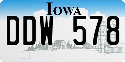 IA license plate DDW578