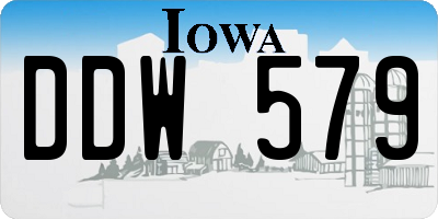 IA license plate DDW579