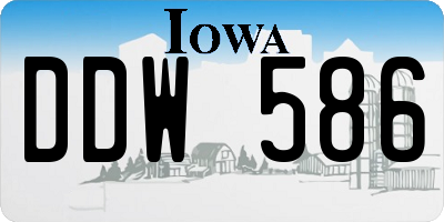 IA license plate DDW586