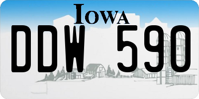 IA license plate DDW590