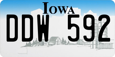 IA license plate DDW592