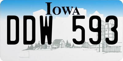 IA license plate DDW593