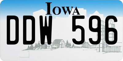 IA license plate DDW596