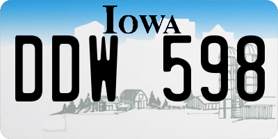 IA license plate DDW598