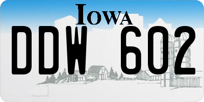 IA license plate DDW602