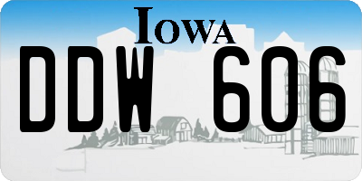 IA license plate DDW606