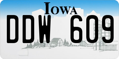 IA license plate DDW609