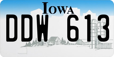IA license plate DDW613