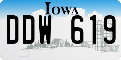 IA license plate DDW619