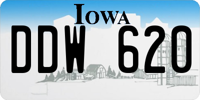 IA license plate DDW620