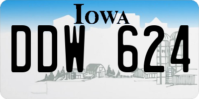 IA license plate DDW624