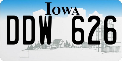 IA license plate DDW626