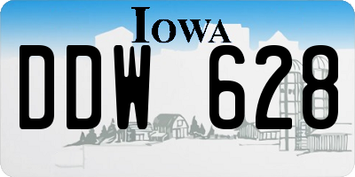 IA license plate DDW628
