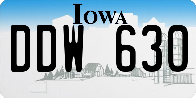 IA license plate DDW630