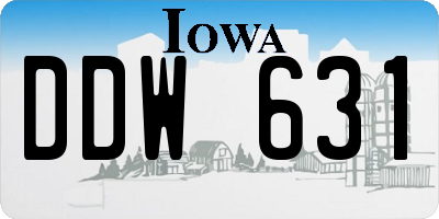 IA license plate DDW631