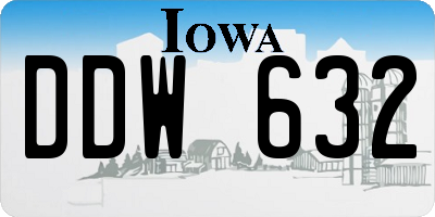 IA license plate DDW632