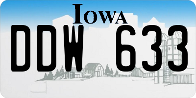 IA license plate DDW633