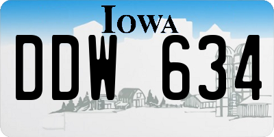 IA license plate DDW634
