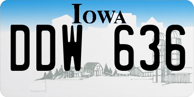IA license plate DDW636