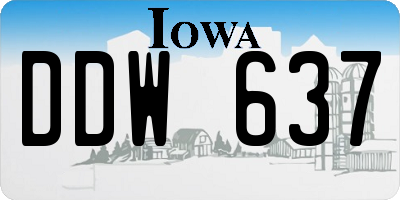 IA license plate DDW637