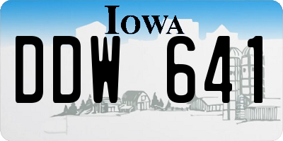 IA license plate DDW641
