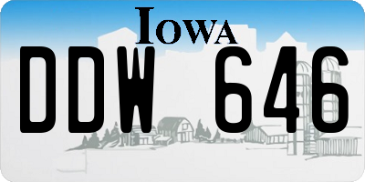 IA license plate DDW646