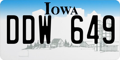 IA license plate DDW649