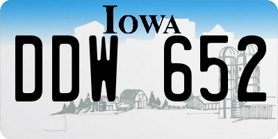 IA license plate DDW652