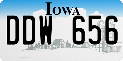 IA license plate DDW656