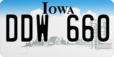 IA license plate DDW660