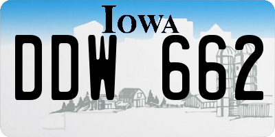 IA license plate DDW662