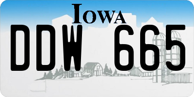 IA license plate DDW665