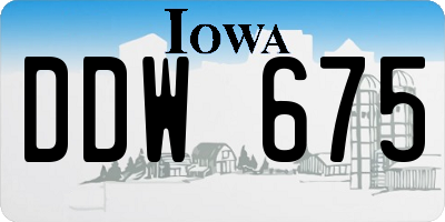 IA license plate DDW675