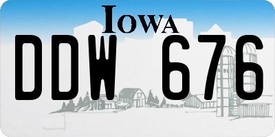 IA license plate DDW676