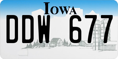 IA license plate DDW677