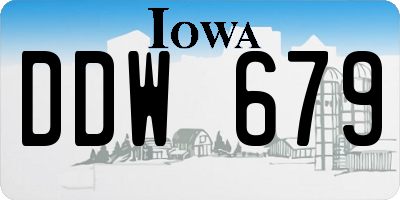 IA license plate DDW679
