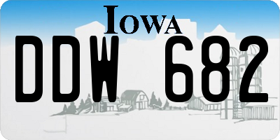 IA license plate DDW682