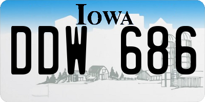 IA license plate DDW686