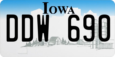 IA license plate DDW690