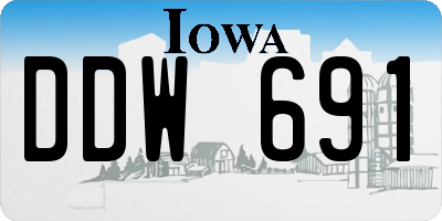 IA license plate DDW691