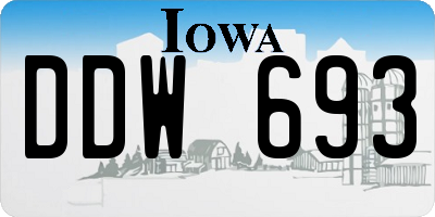 IA license plate DDW693