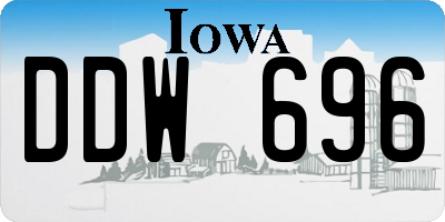 IA license plate DDW696