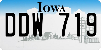 IA license plate DDW719