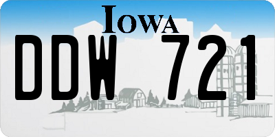 IA license plate DDW721