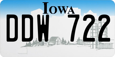 IA license plate DDW722