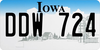 IA license plate DDW724