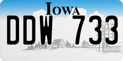 IA license plate DDW733