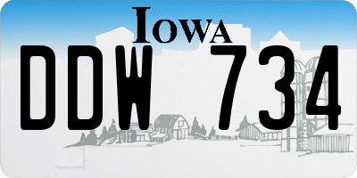 IA license plate DDW734