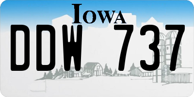 IA license plate DDW737