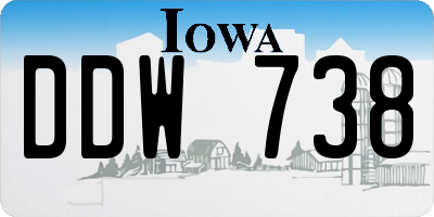 IA license plate DDW738